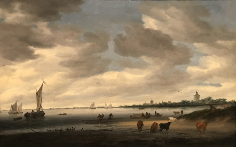 View of the River Lek and the town of Vianen, 1668 Salomon van Ruysdael, Northern Netherlands, 1600/03 - 1670
